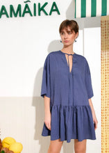 Load image into Gallery viewer, LUSH  MINI DRESS BLUE ARPYES
