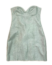 Load image into Gallery viewer, MINI FAUX LEATHER BUSTIER DRESS MILKWHITE
