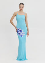 Load image into Gallery viewer, VERONICA DRESS AQUA FLORAL SUNSETGO
