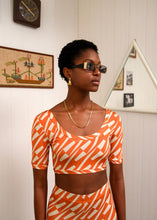 Load image into Gallery viewer, CHILL ISLAND CROP TOP ORANGE ARPYES
