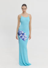 Load image into Gallery viewer, VERONICA DRESS AQUA FLORAL SUNSETGO
