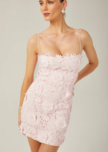 Load image into Gallery viewer, Jocelyne pink floral lace mini dress MISS ROSIER
