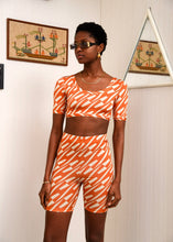 Load image into Gallery viewer, CHILL ISLAND CROP TOP ORANGE ARPYES

