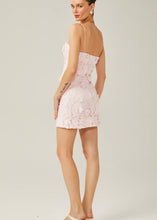 Load image into Gallery viewer, Jocelyne pink floral lace mini dress MISS ROSIER
