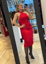 Load image into Gallery viewer, SATIN DRESS RED MILKWHITE
